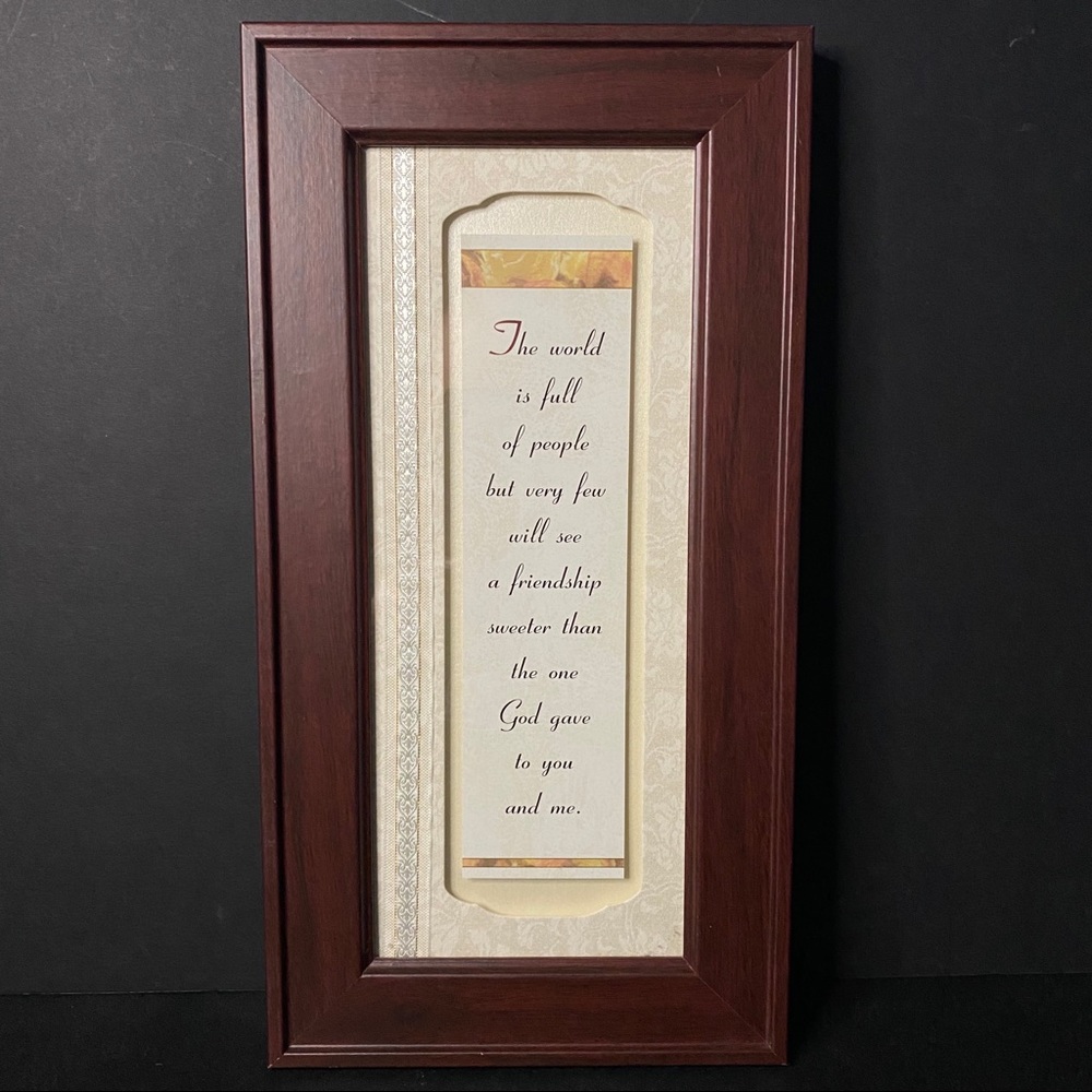 Wood Plaque Friendship Poem Embellished Mat